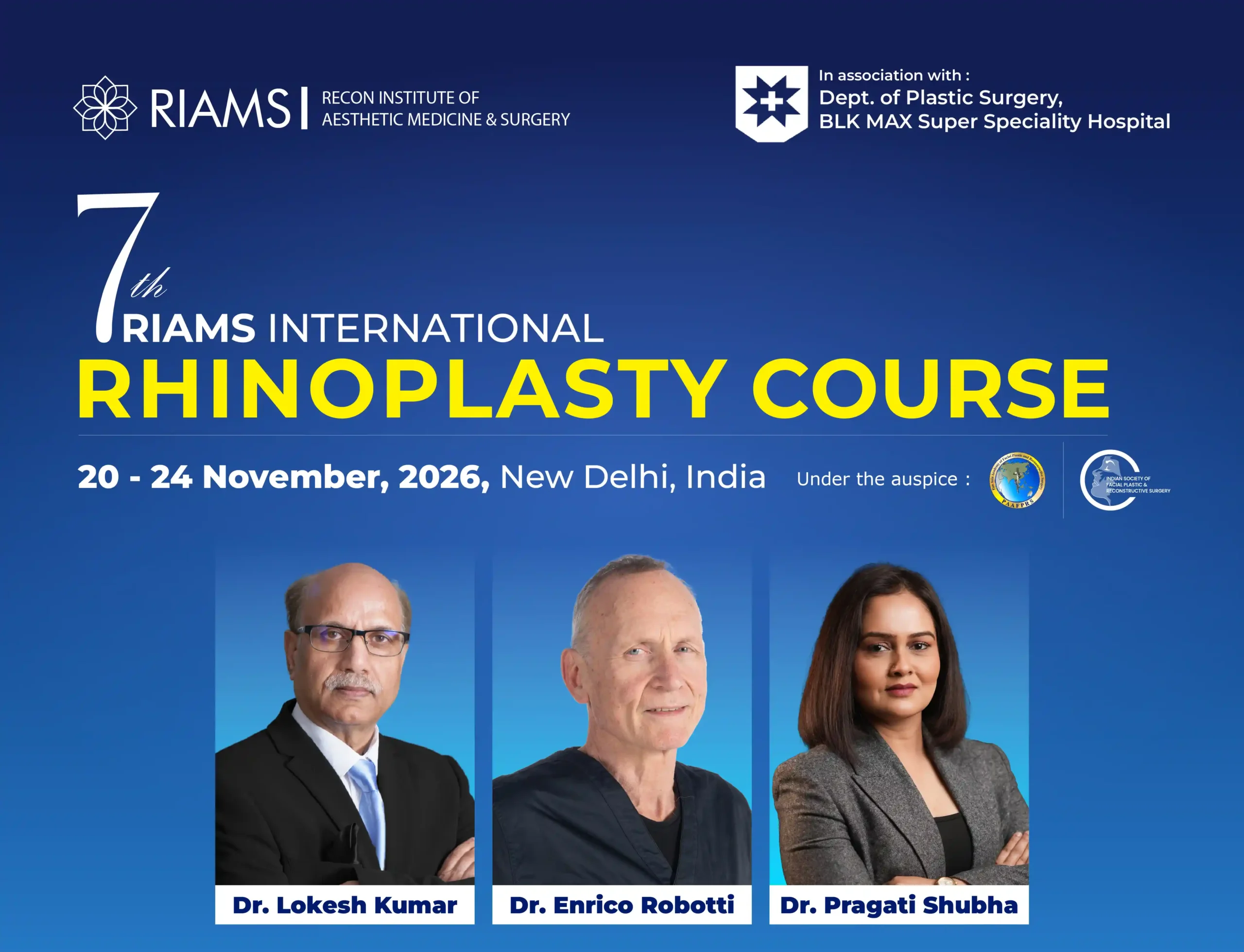 7th RIAMS International Rhinoplasty Course India | Top Rhinoplasty Training 2023